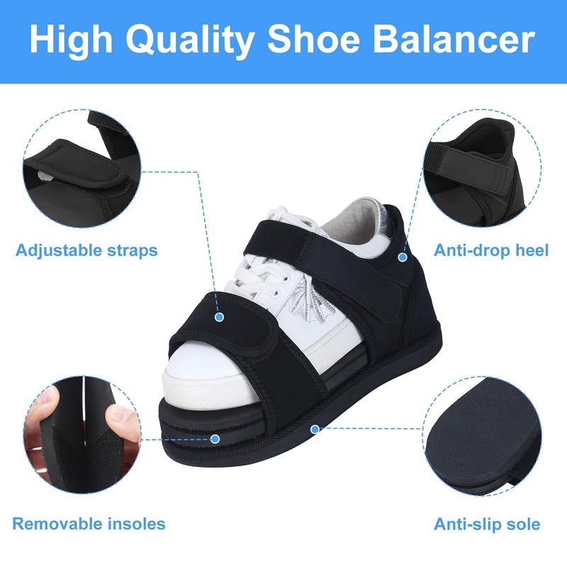 Mathgetin Shoe Balancer Shoe Lift for use with Walking Boot, Height Leveler for Leg Lenght Adjustments, Shoes Leveler Shoes Riser for Men & Women (Large) - Image 2